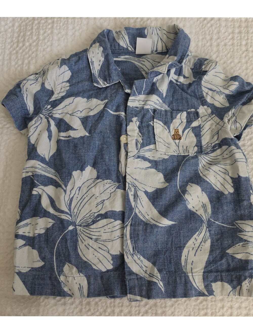 Baby GAP Short Sleeve Hawaiian Tropical Print Button Down Shirt - Size 18-24M